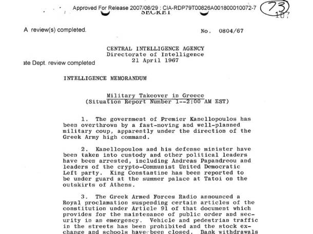 CIA memorandum